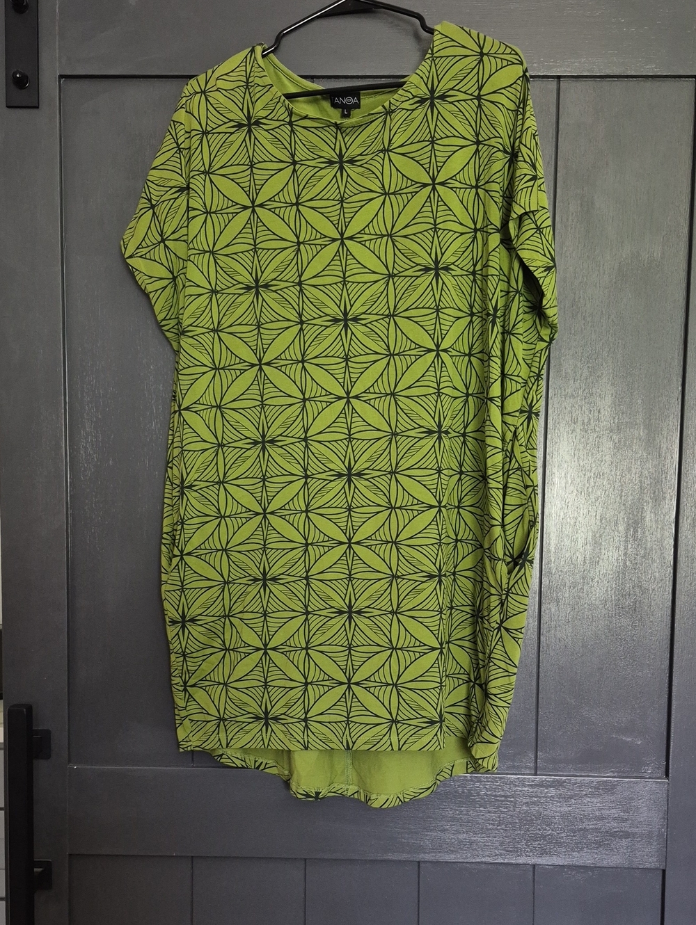 TANOA Lime Green Geometric Print Tunic